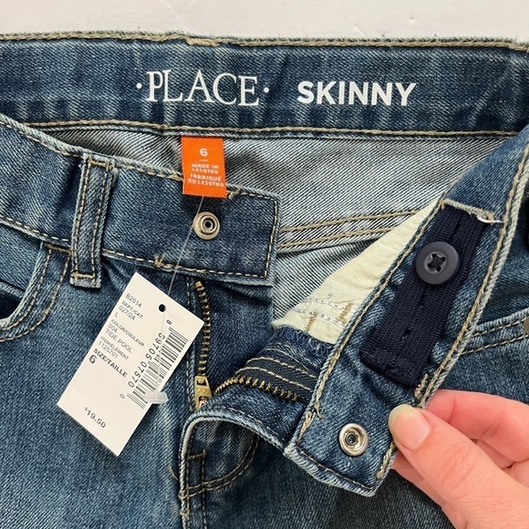 Childrens Place Skinny Jeans Tide Pool Blue Size 6 New - Picture 3 of 5